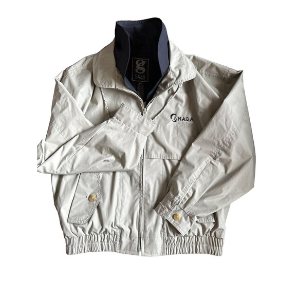 Gear For Sport Jacket Men’s Size Small Canada Khaki Roll Up Collar Vtg Y2K Clean - Picture 9 of 10